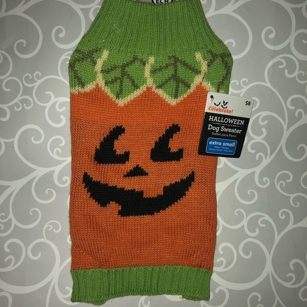New dog pumpkin sweater shirt clothes
